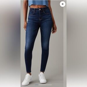 AE Next Level High-Waisted Jean Jegging in Dark Wash US 8 28/29